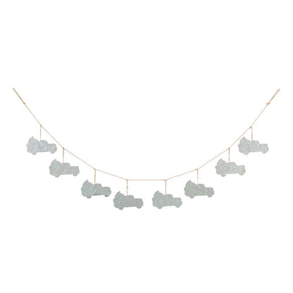 72"L Fall Metal Trucks Garland