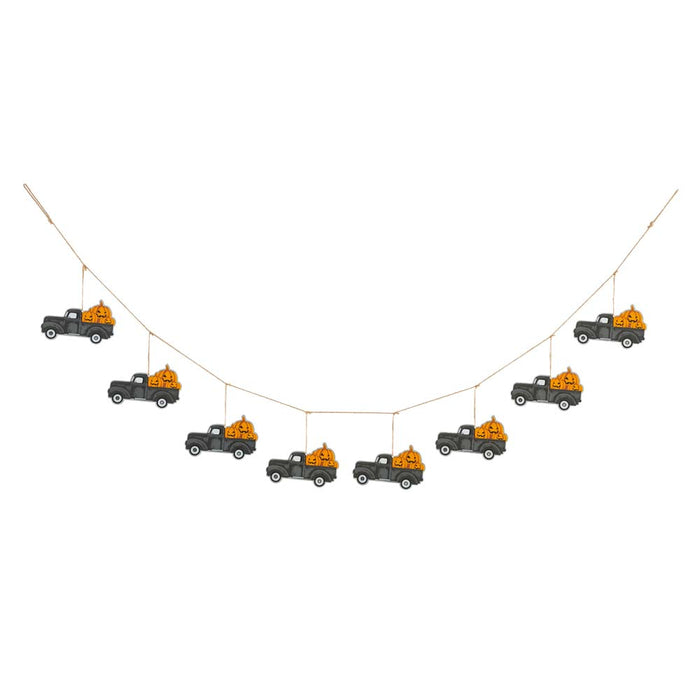 72"L Halloween Metal Trucks Garland