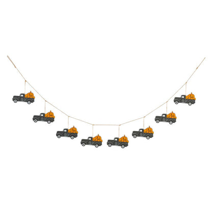 72"L Halloween Metal Trucks Garland