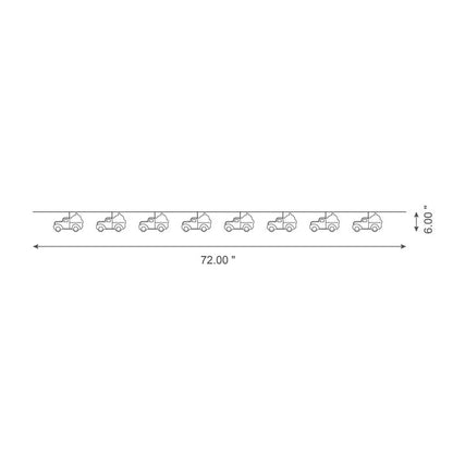 72"L Halloween Metal Trucks Garland