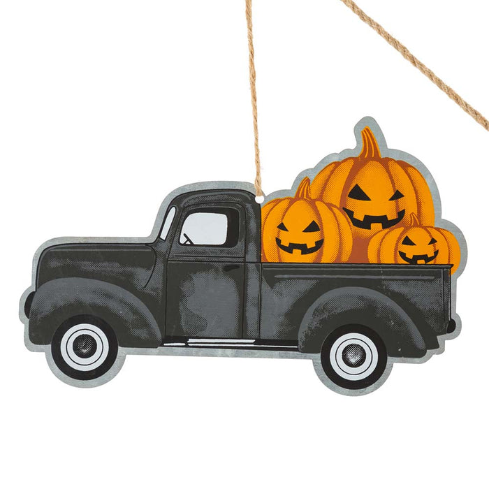 72"L Halloween Metal Trucks Garland