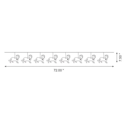 72"L Metal Christmas Kitty Garland