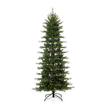 7.5ft Pre-Lit Green Pencil Pine Artificial Christmas Tree with 450 Warm White Lights
