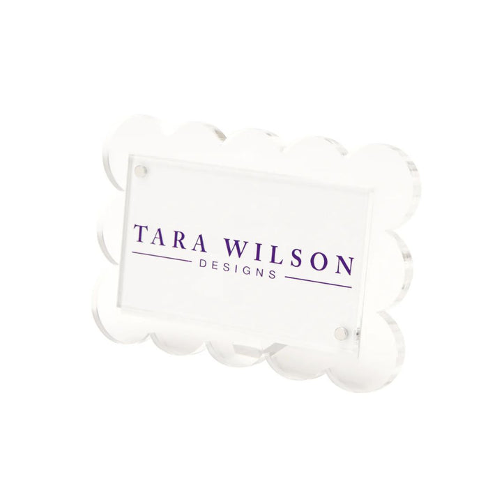 Acrylic Scallop Place Card Holder