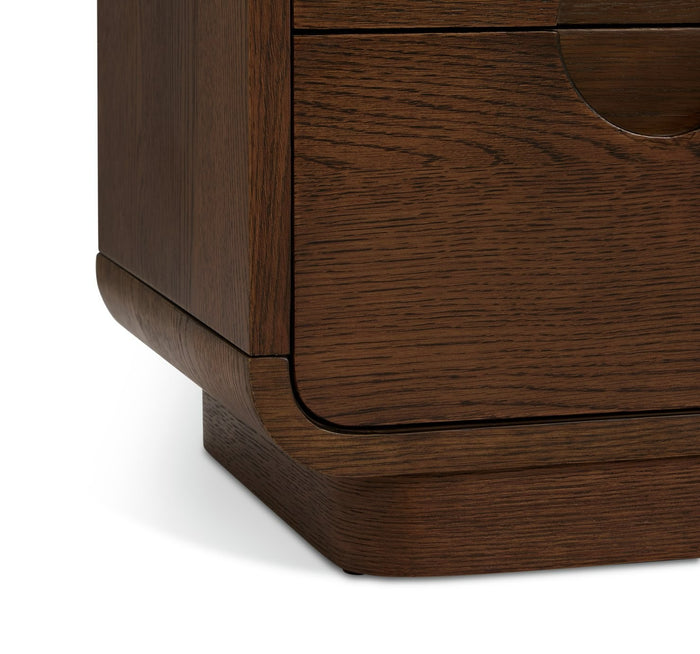 Adeje 2 Drawer Bedside Table - Walnut | Nightstand for bedroom
