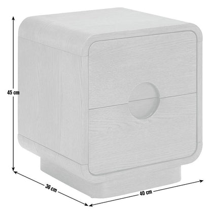 Adeje 2 Drawer Bedside Table - Walnut | Nightstand for bedroom