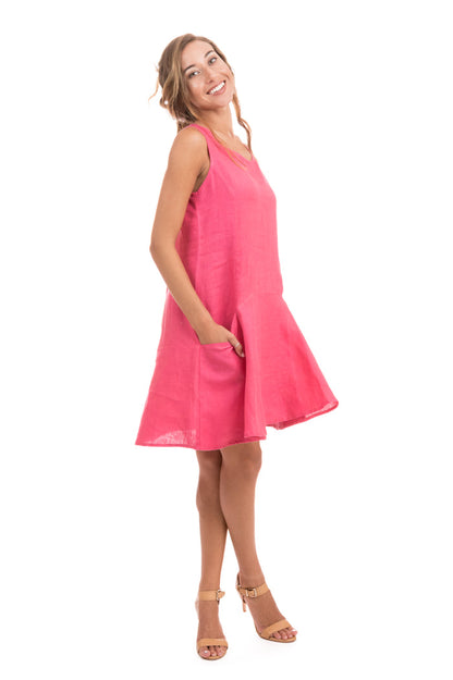Amalie Hot Pink Summer Dress