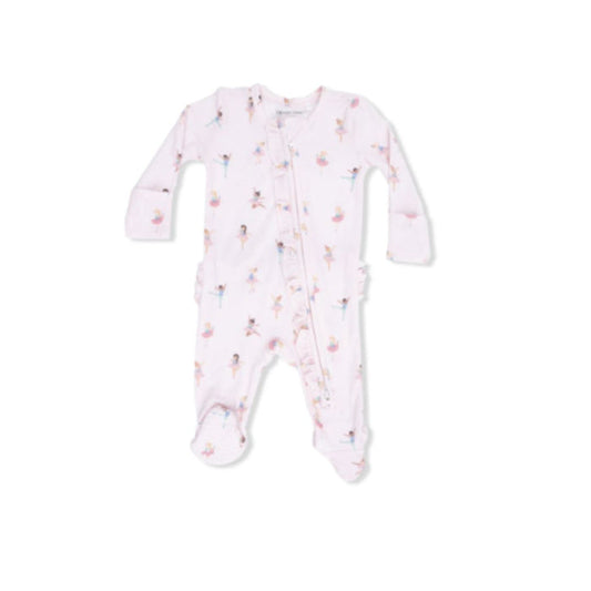 Angel Dear 2-Way Ruffle Front Zipper Footie