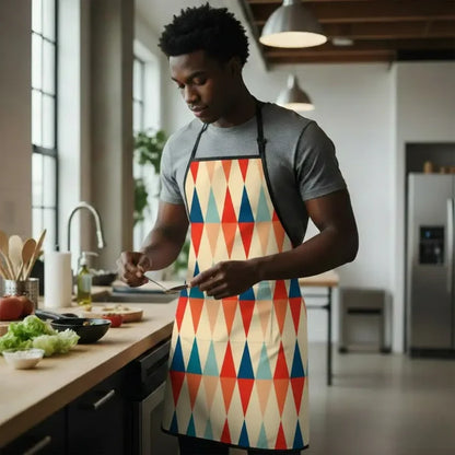 Atomic Retro 60s Print Apron with Front Pocket – Midcentury Kitchen Style - retro kitchen