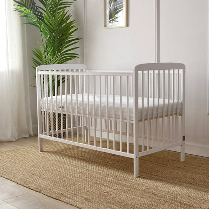 Baby Elegance Starlight Baby Cot with Mattress - White