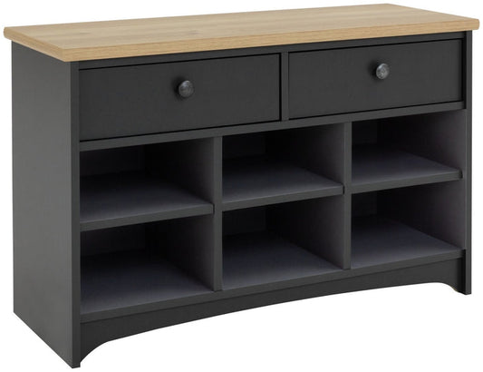 Baltimore 3 Shelf Shoe Bench - Anthracite