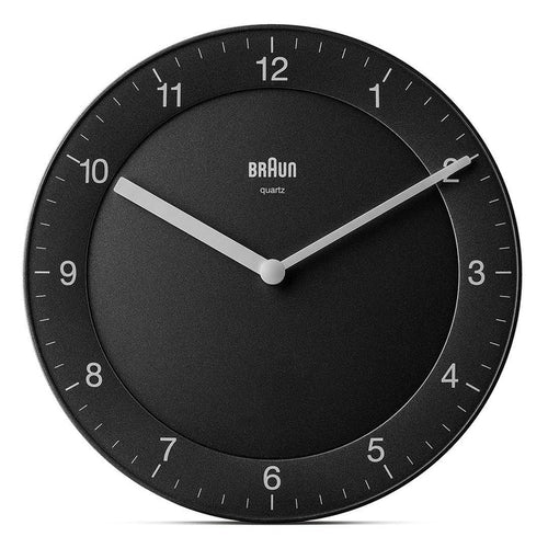 BC06 Braun classic analogue wall clock - black
