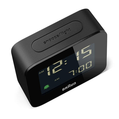 BC08 Braun digital travel alarm clock - black