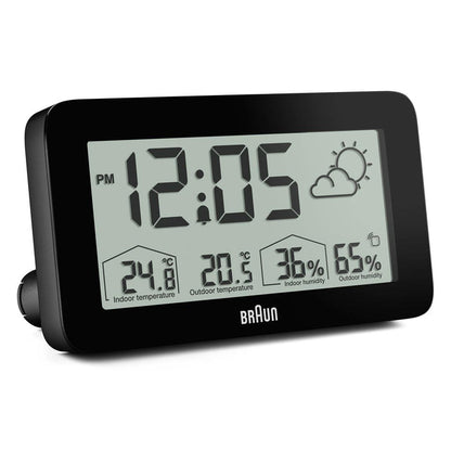 BC13 Braun digital weather station clock - black