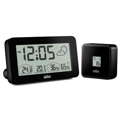 BC13 Braun digital weather station clock - black