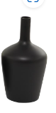 BLACK GLASS VASE,