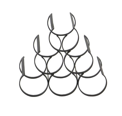 BLACK METAL 6 BOTTLE WINE RACK,