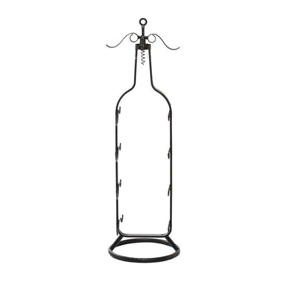 BLACK METAL INDUSTRIAL WINE HOLDER RACK