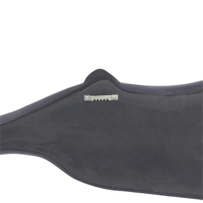 BLACK POLYSTONE WHALE WALL DECOR