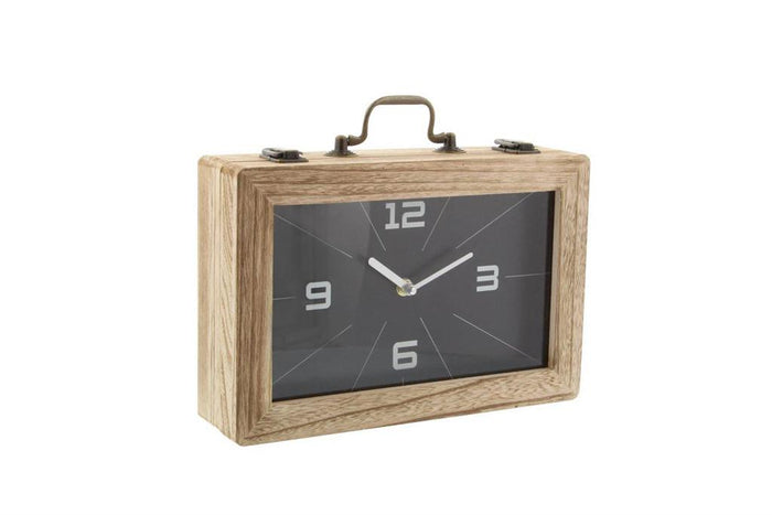 BLACK WOOD ENCASED CLOCK