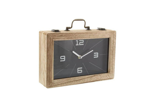 BLACK WOOD ENCASED CLOCK