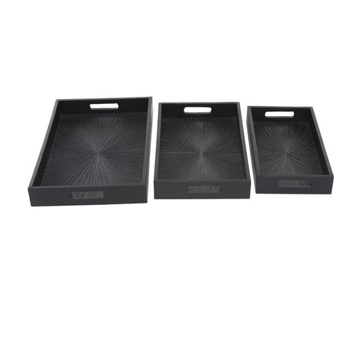 BLACK WOOD TRAY