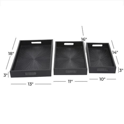 BLACK WOOD TRAY