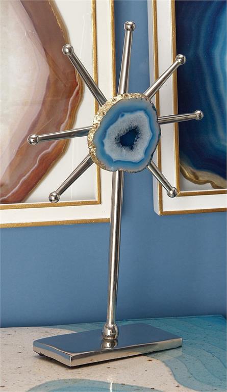 BLUE ALUMINUM GLAM SCULPTURE