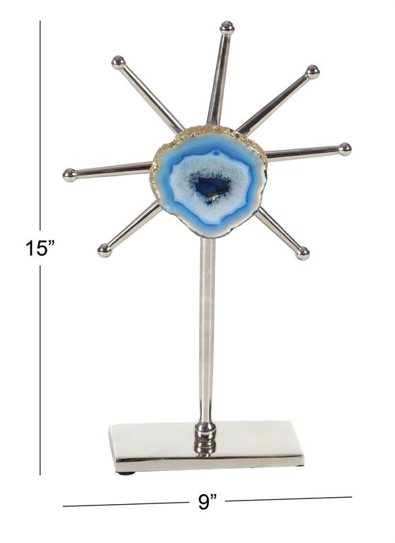 BLUE ALUMINUM GLAM SCULPTURE