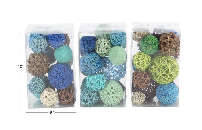 BLUE DRIED PLANT HANDMADE ORBS & VASE FILLER WITH VARYING DESIGNS