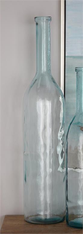 BLUE RECYCLED GLASS SPANISH VASE