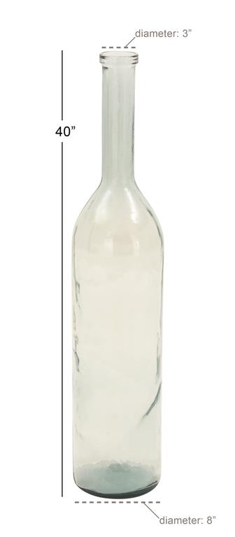 BLUE RECYCLED GLASS SPANISH VASE