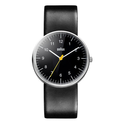 BN0021 Braun gents classic watch - black dial and black leather strap