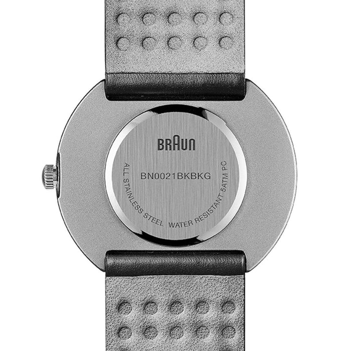 BN0021 Braun gents classic watch - black dial and black leather strap