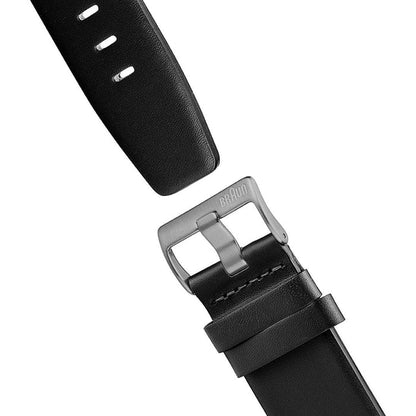 BN0021 Braun gents classic watch - black dial and black leather strap