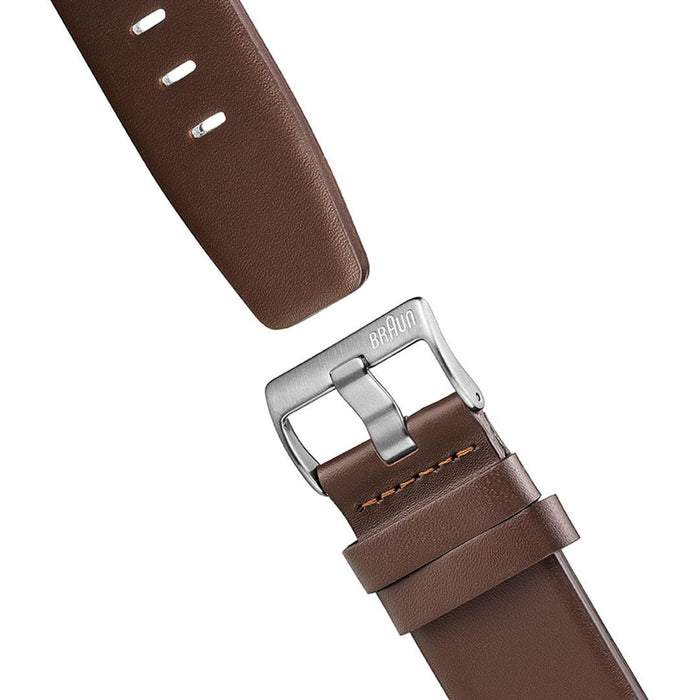 BN0021 Braun gents classic watch - white dial and brown leather strap