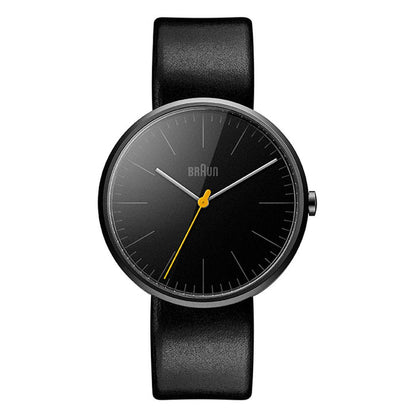 BN0172 Braun gents classic watch - black dial and black leather strap