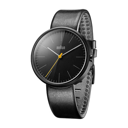 BN0172 Braun gents classic watch - black dial and black leather strap