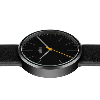 BN0172 Braun gents classic watch - black dial and black leather strap