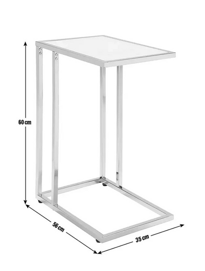 Boutique C Shaped Table Marble Effect | Side Table Sofa End Table Furniture