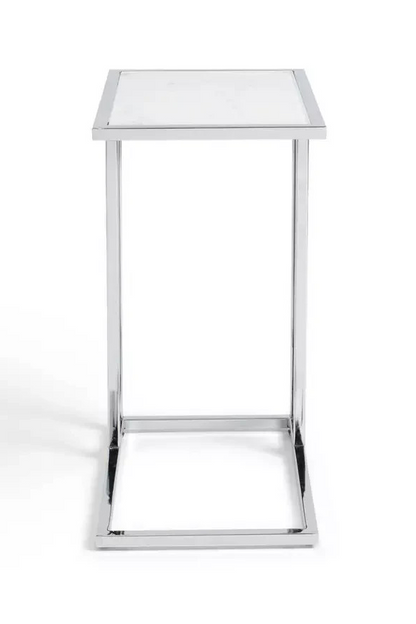 Boutique C Shaped Table Marble Effect | Side Table Sofa End Table Furniture
