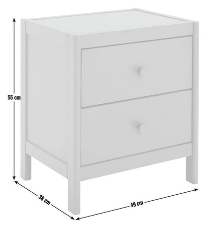 Bronte 2 Drawer Bedside Table - Green | Bedroom furniture