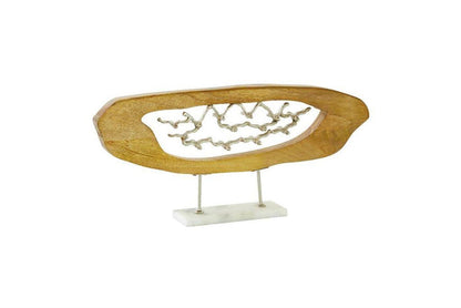 BROWN ALUMINUM SCULPTURE