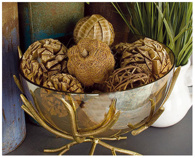 BROWN DRIED PLANT HANDMADE ORBS & VASE FILLER WITH VARYING DESIGNS