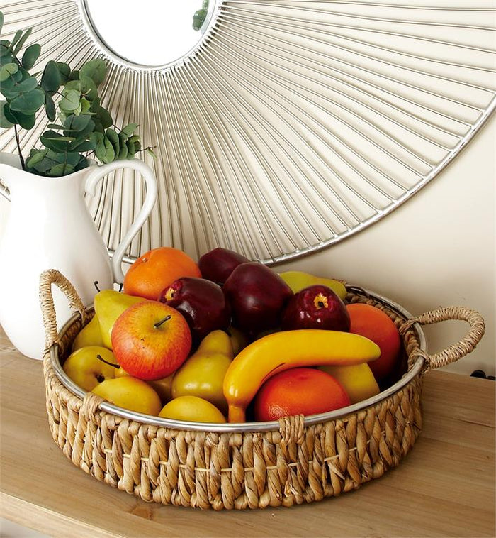 BROWN DRIED PLANT HANDMADE WOVEN TRAY