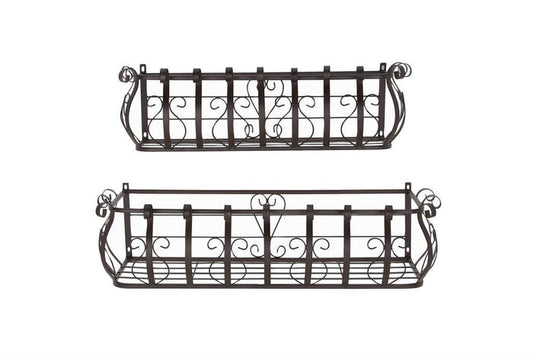 BROWN IRON FARMHOUSE PLANTSTAND