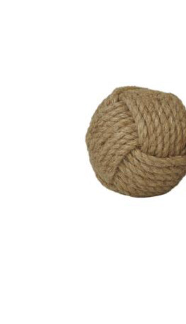 BROWN JUTE HANDMADE DECORATIVE BALL ORBS & VASE FILLER WITH VARYING DESIGNS