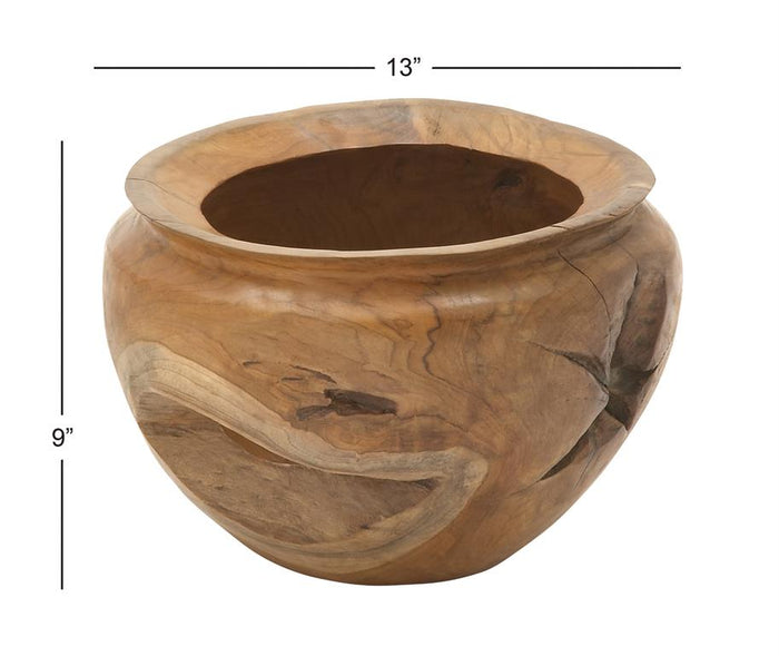 BROWN TEAK WOOD HANDMADE LIVE EDGE FREE FORM DECORATIVE BOW