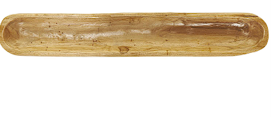 BROWN TEAK WOOD HANDMADE LIVE EDGE TRAY, 36" X 7" X 3"