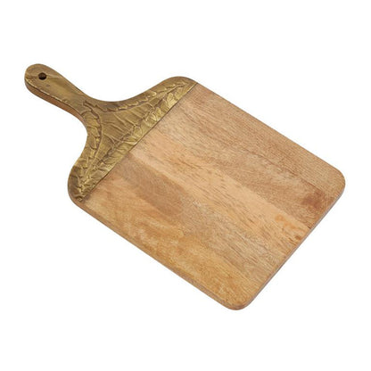 BROWN WOOD GLAM DECORATIVE CUTTING BOARD